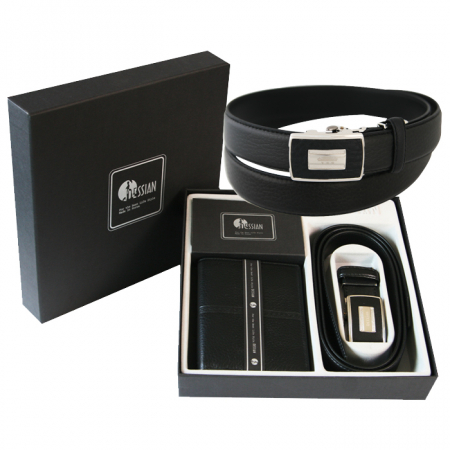 국산 천연 소가죽 지갑 벨트 세트 (25403) #2