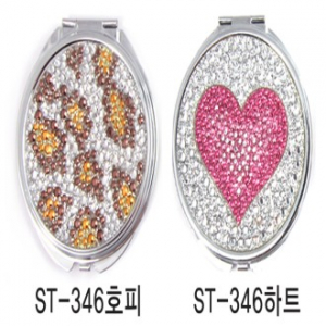 [손거울] ST-346Q 큐빅 원형 손거울