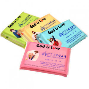 주님 사랑 클린 전도용 지갑 티슈 4종