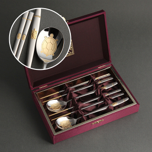 장수거북24K금도금 실버 2P