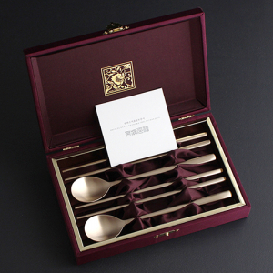 오복 장수 방짜유기 2인 수저세트 (기본 구성)