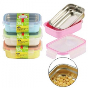 스텐도시락 이중 밀폐용기 (분리형) - 중