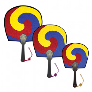 태극선(기성) 전통 부채 손잡이인쇄 大 中 小