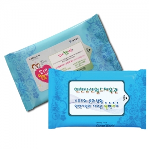 파랑 물티슈 10매