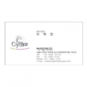 팝셋 화이트펄 240g 단면 명함 200매