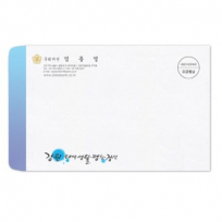 대봉투 체크 레자크 백색110g 1, 000장 칼라