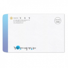 대봉투 체크 레자크 백색110g 1, 000장 칼라