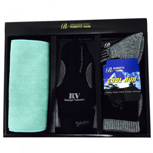 로베르토 등산 양말+터치폰 장갑+타올 (남) 3종 세트