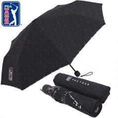 PGA 3단 수동 엠보 선염 바이어스 우산