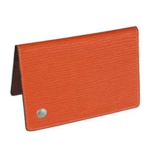 천연 소가죽 오랜지 칼라 여권지갑 (1177) // 국산