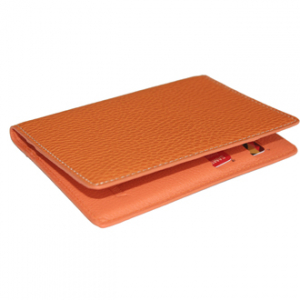 천연 소가죽 오랜지 여권지갑 (1182) // 국산