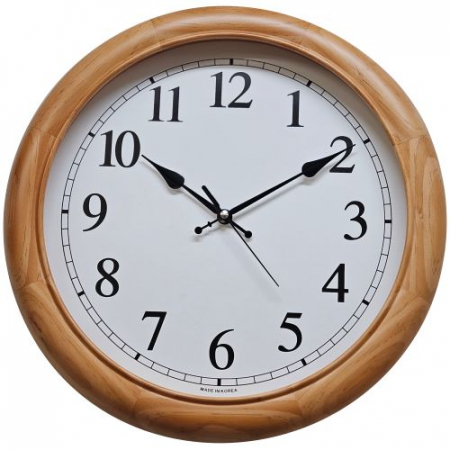 400mm 천연원목 벽시계 (브) 무소음
