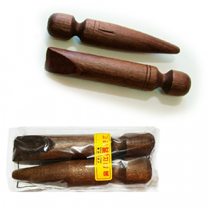 발지압봉 2P (소) 발 지압기 [옻칠 원목 나무]