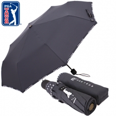 PGA 3단 수동 로고 바이어스 우산