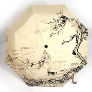 명화 우산 3단 완전자동 김홍도 경작도 [국내 제작]