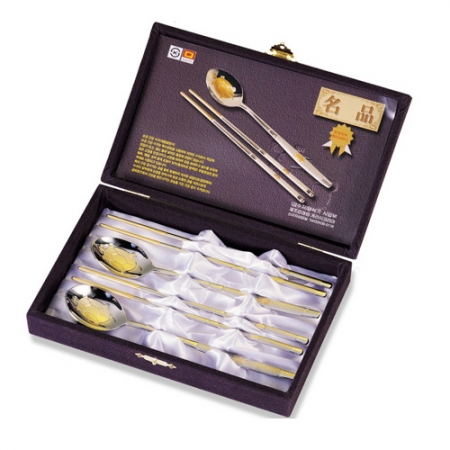 순금 건강 수저 세트 2P (실버) #2