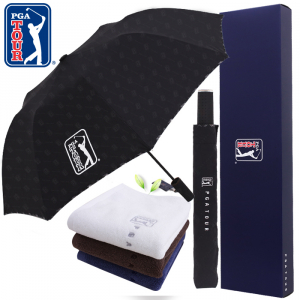 PGA 2단 엠보선염 바이어스 우산 + 150g 세면타올세트