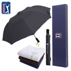 PGA 2단 로고 바이어스 우산 + 150g 세면타올세트
