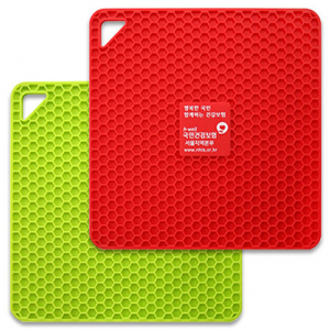 벌집 실리콘 냄비받침 - 사각