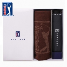 PGA 3단 로고 바이어스 우산 + 170g 죽사 타올세트