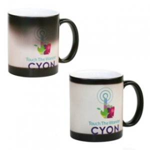 변색 검정 머그