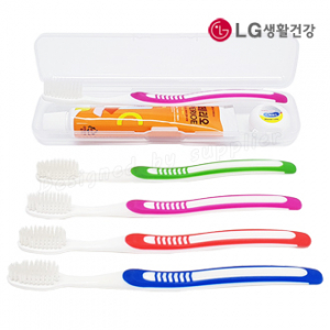 [326 미세모 칫솔+국산 치실] 칫솔 치약 세트 / 여행용세트