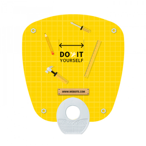지압 달걀 계란 손잡이 PP부채 (둥근사각)
