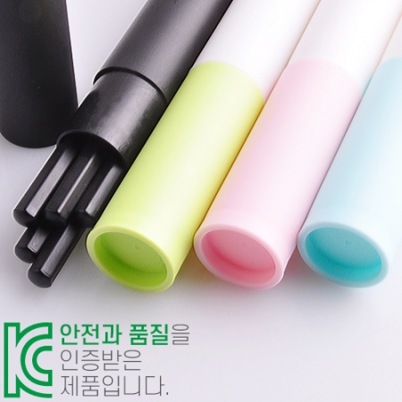 흑목 육각 미두 연필 5P 바닐라 원통 세트 #2