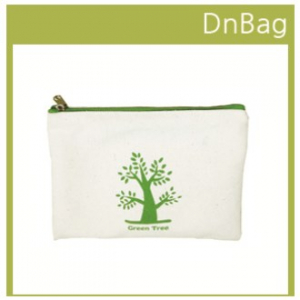 친환경 에코 파우치 그린 컬러 지퍼