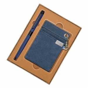 그레이스 청색 터치펜 + 목걸이 카드지갑 세트