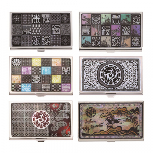 한국 전통 공예품 수복문자도 자개 명함케이스