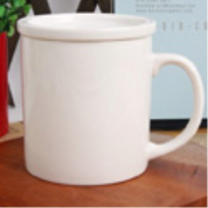 일자백자 베이직 뚜껑 머그 // 국산