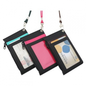 지퍼형 목걸이 카드지갑 (1792) // 국산