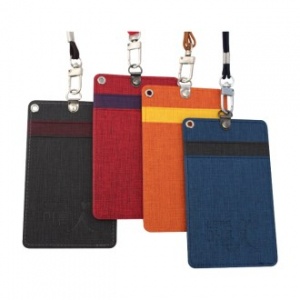 자가드 레인보우 목걸이 카드지갑 (1798)