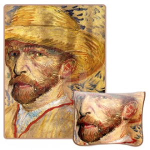 명화 무릎담요 주문제작 밀짚 모자를 쓴 자화상