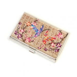 아름누리 한글꽃나비 자개명함케이스