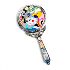 아름누리 자개 공주손거울 얼굴문양