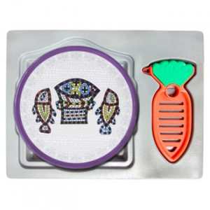 원형 멜라민 냄비받침 + 당근야채 칼