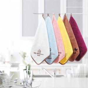 극세사 고리 핸드타올 32x35cm, 주방타올