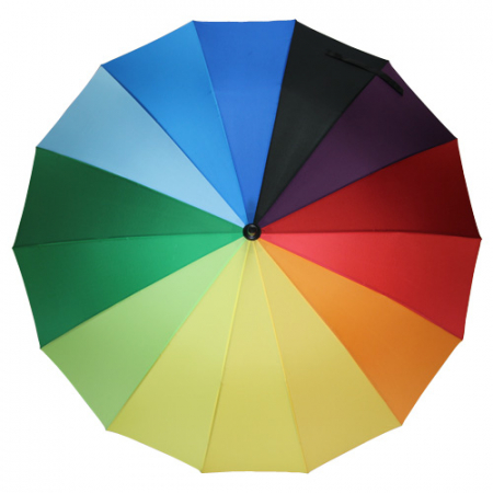 발렌타인 장 60x14 자동 FRP 무지개 우산 #4