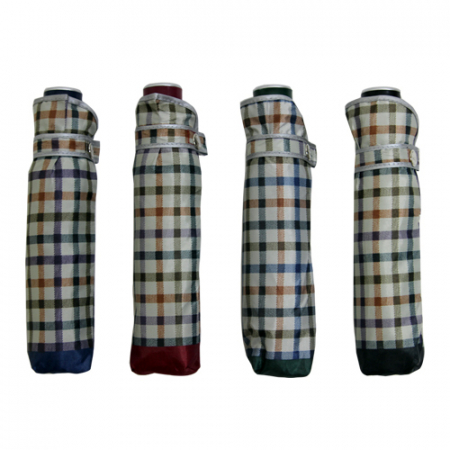 발렌타인 3단 55x8 체크실버 우산 #5