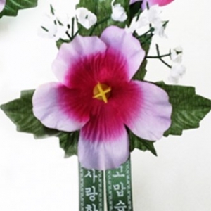 플라워 코사지 분홍 무궁화