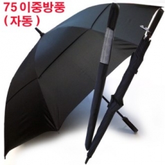 [이중방풍우산]검정75이중방풍자동 골프우산