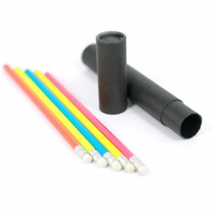 고급원형 무지개 연필 5P 세트 (흑단케이스)