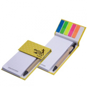 하드커버 메모패드 (대) 점착메모 + 5색 플래그