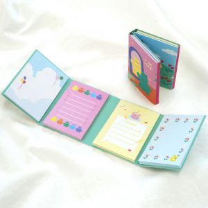 글리베어 4단접이 점착메모지 // 주문제작형