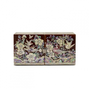 매화 미니 쌍합 나전칠기 보석함