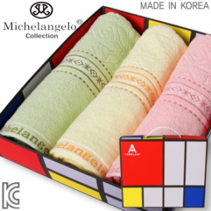 미켈란젤로 마시멜로 타올 아트 3P 세트