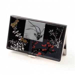 명함지갑 자개 명함케이스 매난국죽