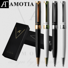 아모티아 그레이스 금속볼펜+가죽파우치제공